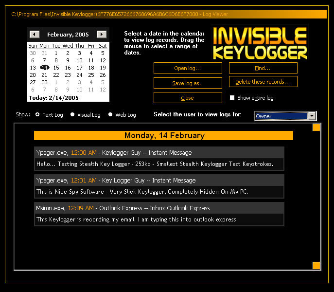 Invisible Keylogger