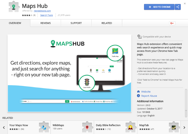 Maps Hub New Tab