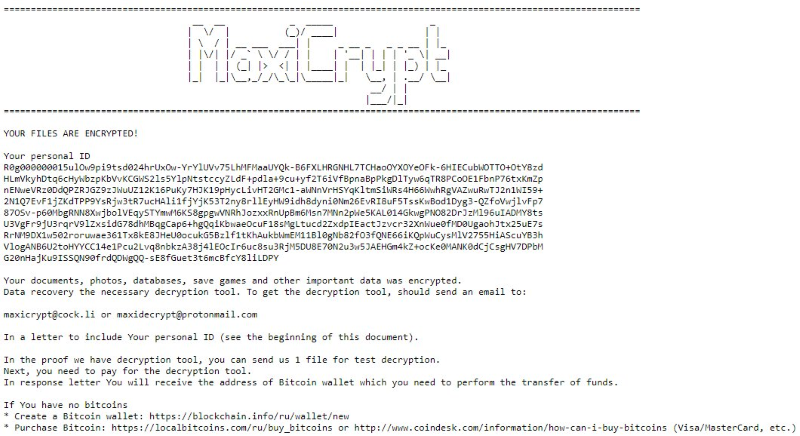 MaxiCrypt Ransomware