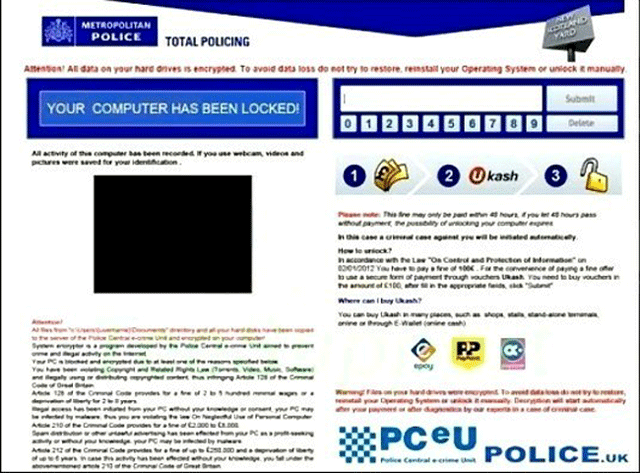 Metropolitan Police Total Policing Ukash Virus