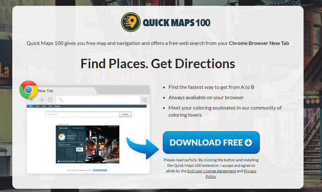 Quick Maps 100 Toolbar