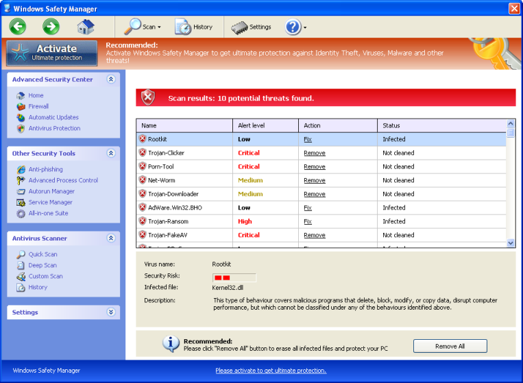 Windows Safety Manager