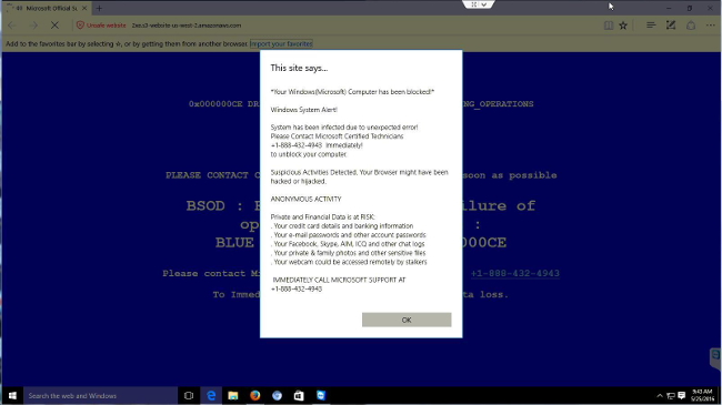 Your Windows Computer Has Been Blocked Scam